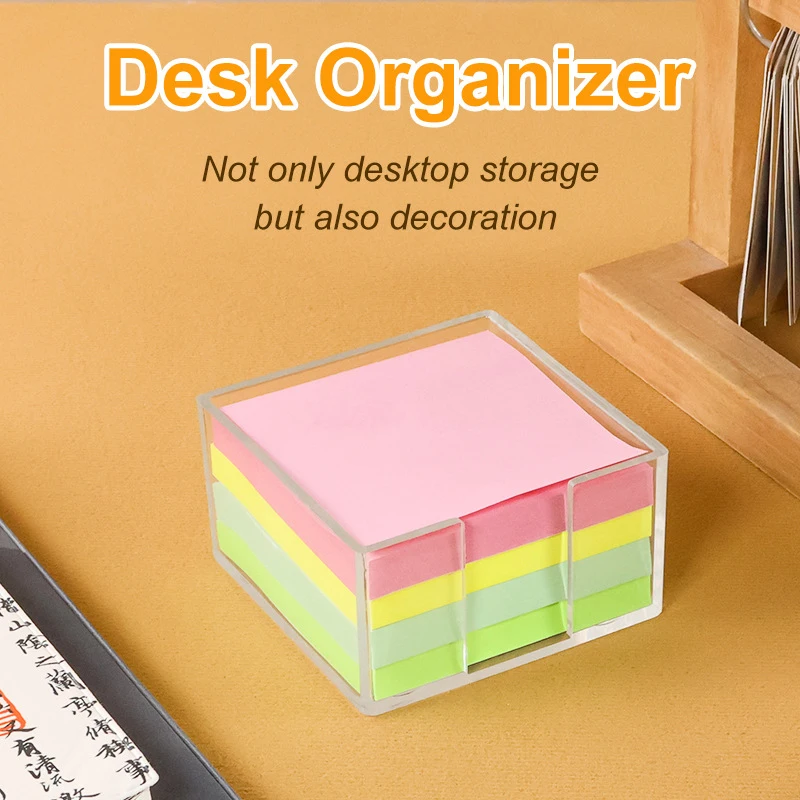 Acrylic Sticky Note Holder Clear Acrylic Notepad Holder Memo Note Dispenser Notepad Holder For Home Office Desk Organizer