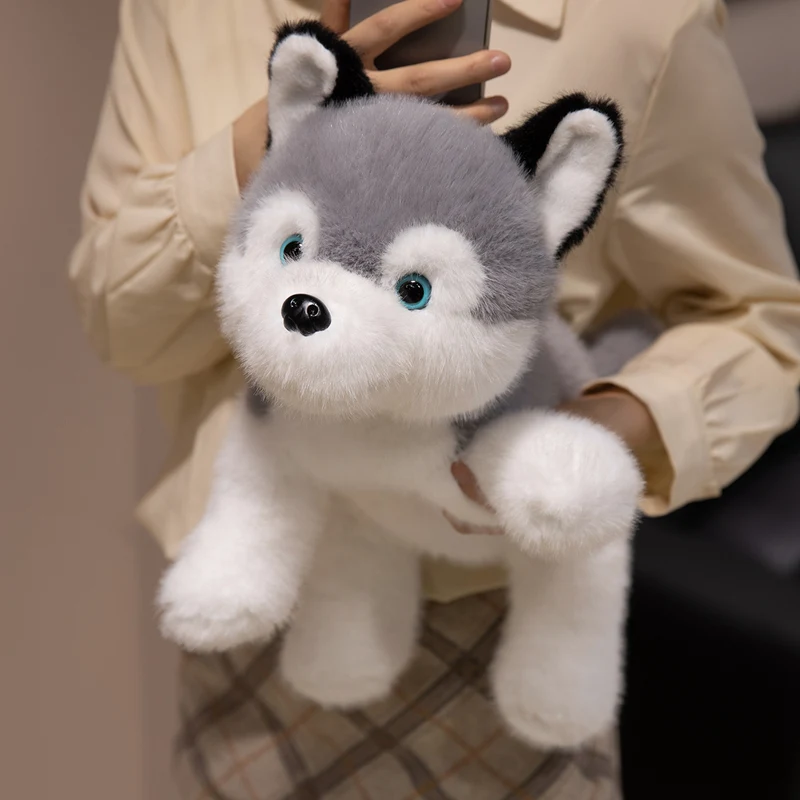 30/40 سنتيمتر لطيف الكرتون جرو الكلب ألعاب من القطيفة محشوة دمية على شكل حيوان محاكاة سانت برنارد أجش الراعي الكلب سامويد دمية