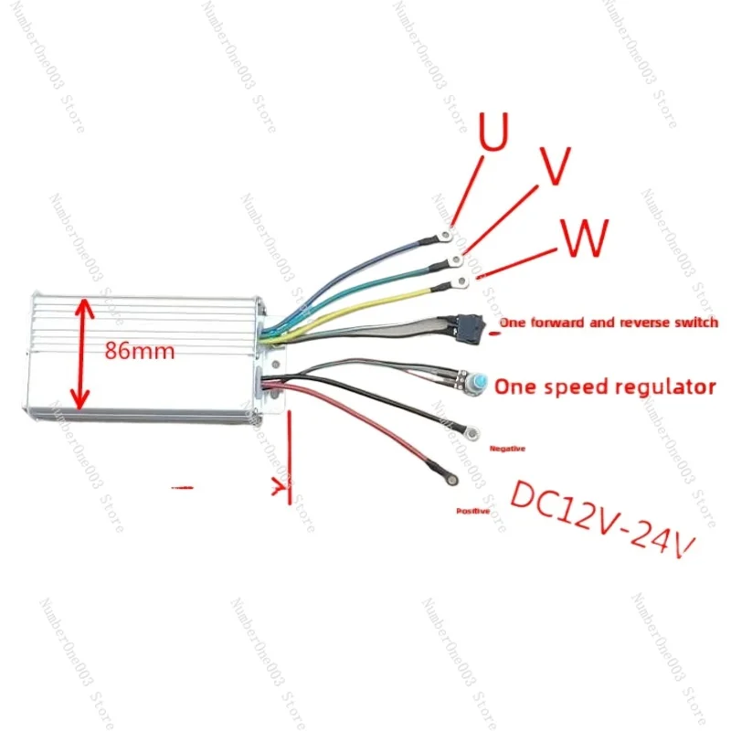 

DC12V-24V Brushless Motor Controller, High Power Brushless Motor Driver 500W 30A