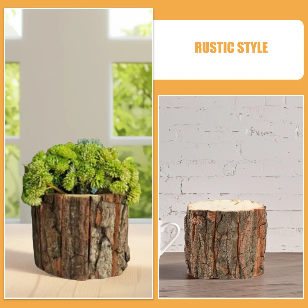 Flower Arrangement Material Bark Bucket Pots for Plants Wooden Planter Fillers Large