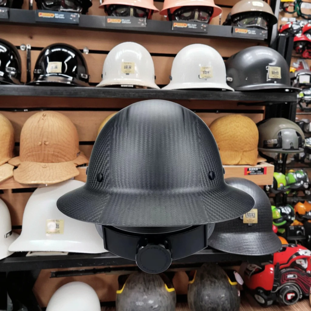 

Certified Carbon fiber material safety hard hat, CE EN397 standard, high strength industrial protective helmet for construction