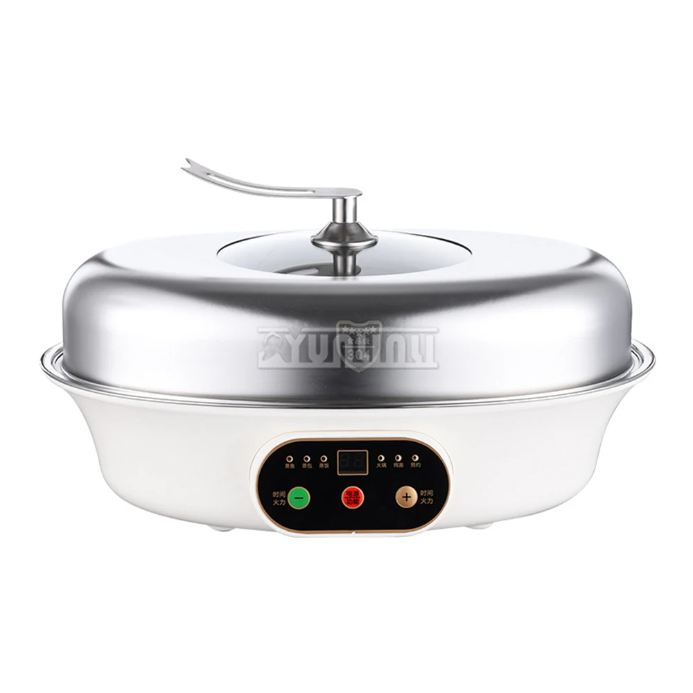   وعاء السمك على البخار من الفولاذ المقاوم للصدأ، جهاز بخار كهربائي منزلي بسعة كبيرة، جهاز بخار ذكي بطبقة مزدوجة