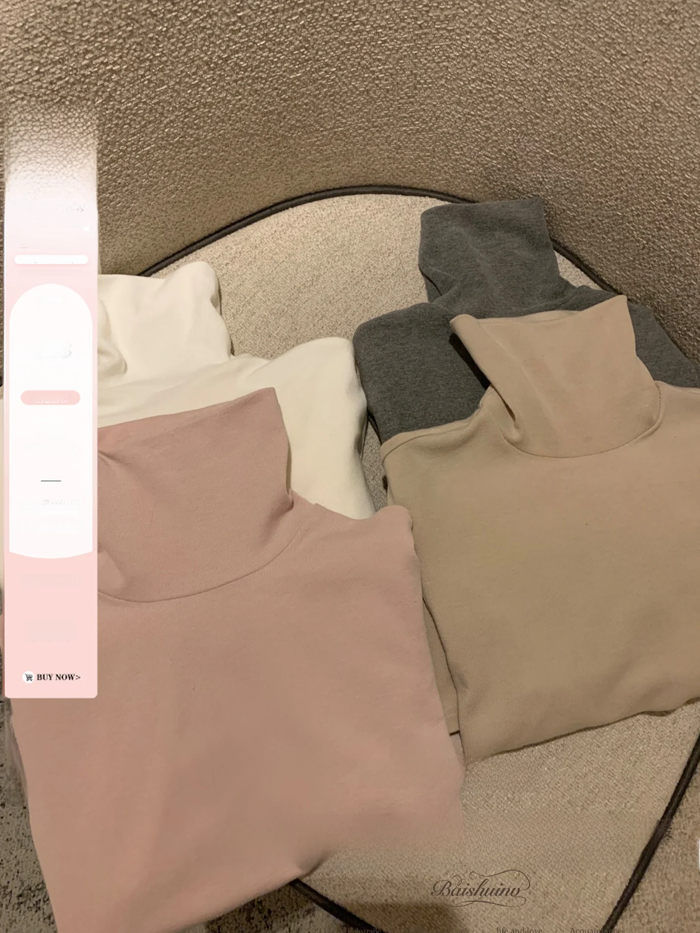 

Women's Long Sve Thermal irt Slim Fit Warm Ne Design Knitted Top Korean Sle Daily Wear Cotton Blend Fce Lined