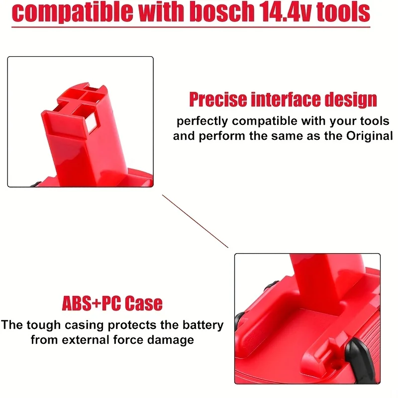 2 упаковки, 14,4 В, 4000 мАч, Ni-MH, замена для Bosch BAT038 BAT040 BAT041 BAT140 BAT159 2607335533 2607335275 2607335685 13614 AHS P