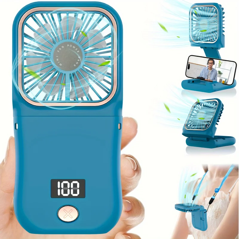 

1, портативный складной модный вентилятор, небольшой цифровой складной вентилятор, подходит для улицы, настольного компьютера, держатель для мобильного телефона