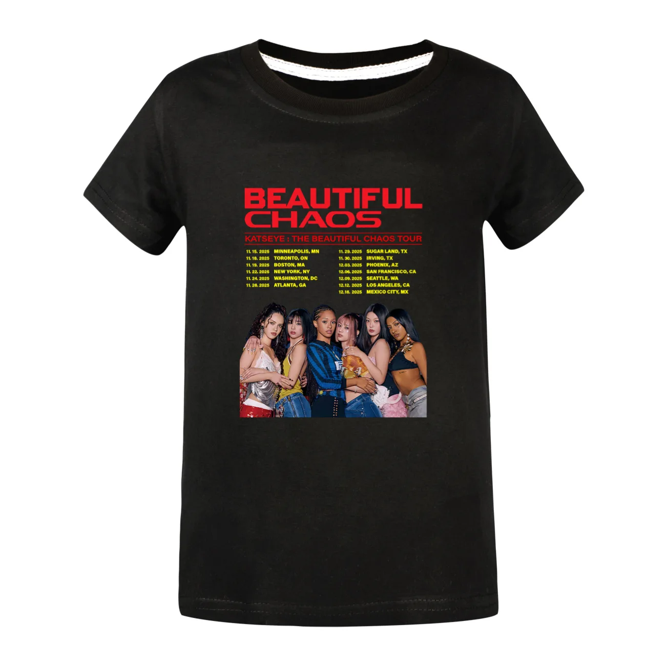 

Katseye Funny Print Kids Cotton Clothes Summer Baby Girls Short Sleeve Tops Fashion Cartoon Boys Cute T-Shirt