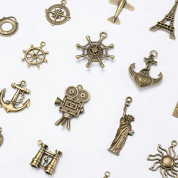 No.1-19 Vintage Metall Anhänger Bronze Diy Charme Sterne Zeichen Astro Citation Lesezeichen Anhänger Tagebuch Dekoration Halskette ornament