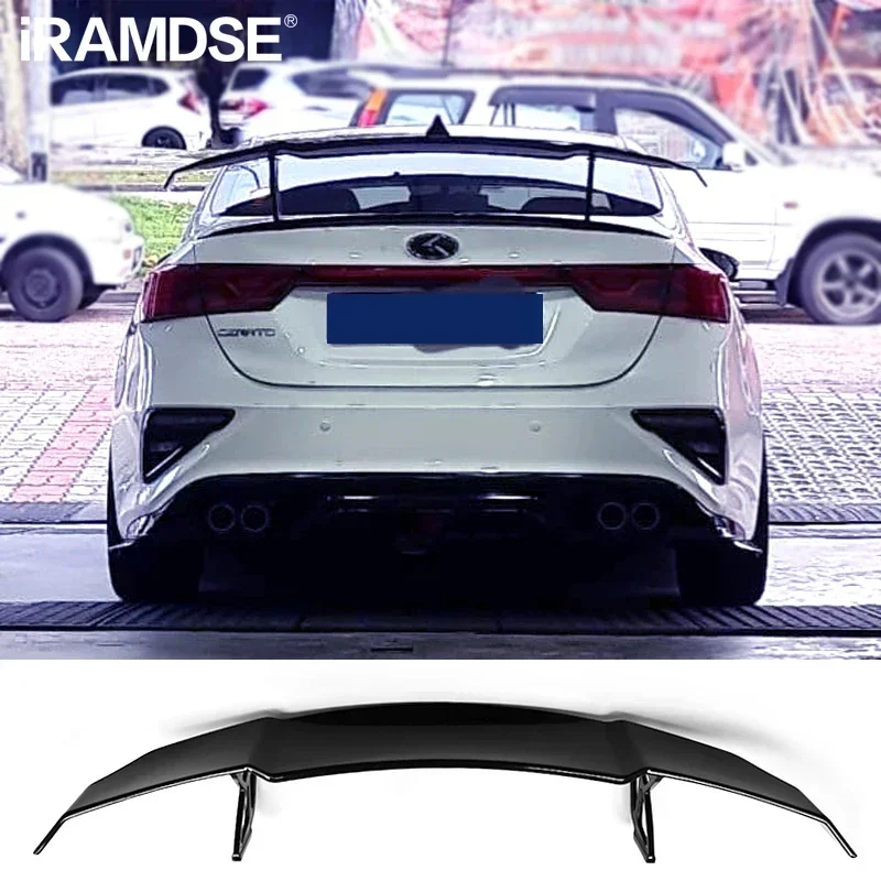 New! Glossy Black Spoiler for Kia Cerato GT Forte Sport K3 2019 20 21 23 Type V ABS Plastic Car Rear Trunk Wing Accessories