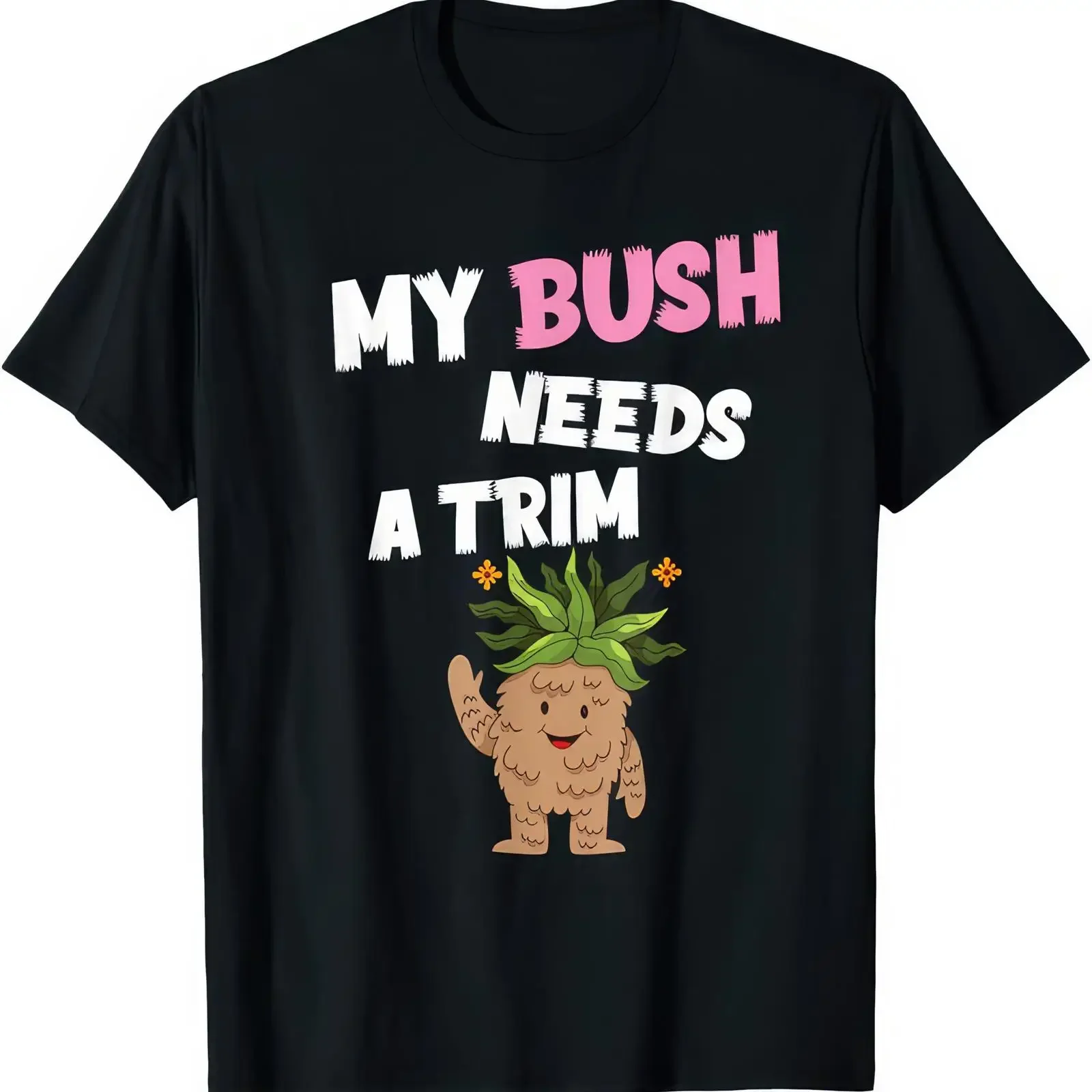 T-shirt humoristique « Mon buisson a besoin d'être taillé » – Style vintage délavé unisexe pour le quotidien, doux, graphique, légèrement stylé