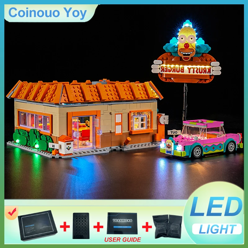 

ЛЕГКА для LEGO 10352, игрушка «сделай сам» Krusty Burger Block (модель без блоков, только светодиодный светильник), набор светильников, подарок для ребенка