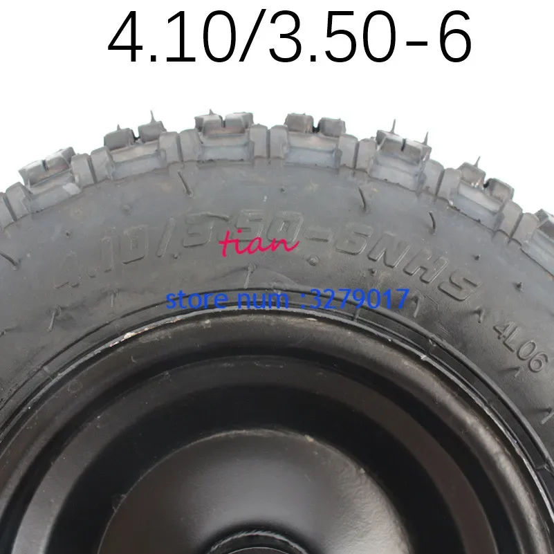 Hot Sale Good Quality 4.10/3.50-6 Tyres with Hub for E-Bike, Wheelbarrow Scooter, Mini Motorcycle Atv Motorcycle