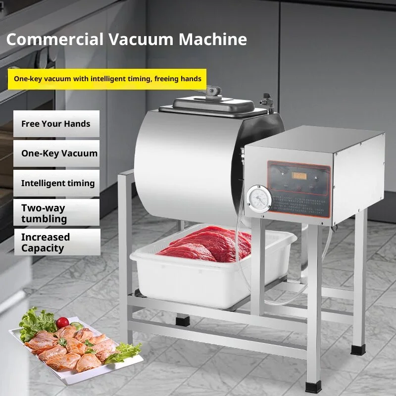 Mesin Pengaduk Bumbu Otomatis untuk Daging Kambing dan Ayam, Penggiling dan Penguleni Daging yang Di-Vakum