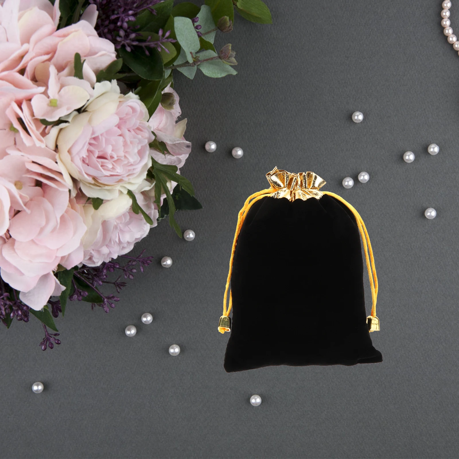 

20 Pcs Gold-edged Bag Party Small Bags for Jewellery Cloth Drawstring