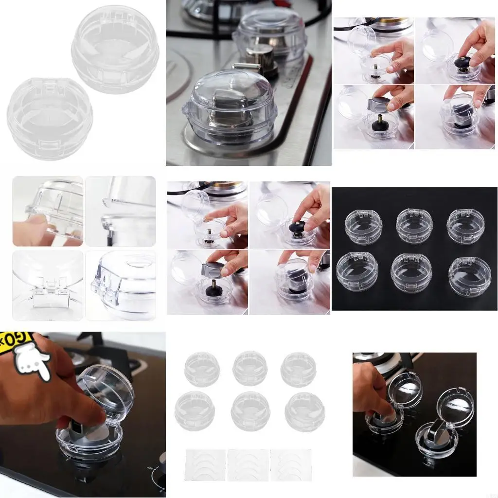 

6 шт. чехлы для ручек газовой плиты, детская безопасность, крышка замка для духовки, защита для детей, домашний кухонный для