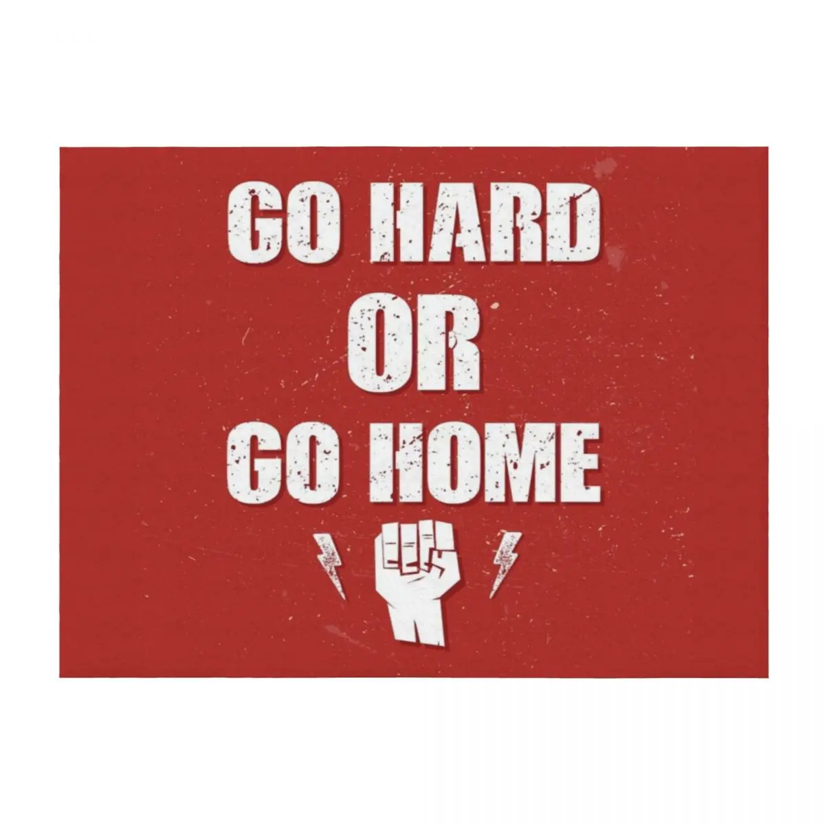 

Go Hard Or Go Home Throw Blanket Decorative Beds Plaid on the sofa For Sofa Thin Soft Beds Blankets