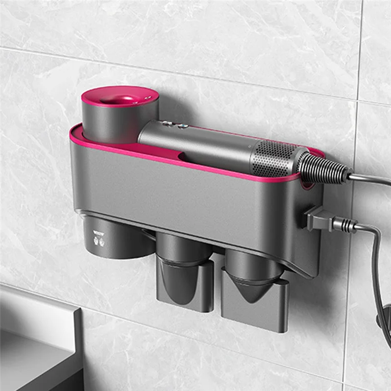 AB43-رف تخزين مجفف الشعر رف تخزين متعدد الوظائف مناسب لمجفف الشعر دايسون HD03 HD04 HD07 HD08