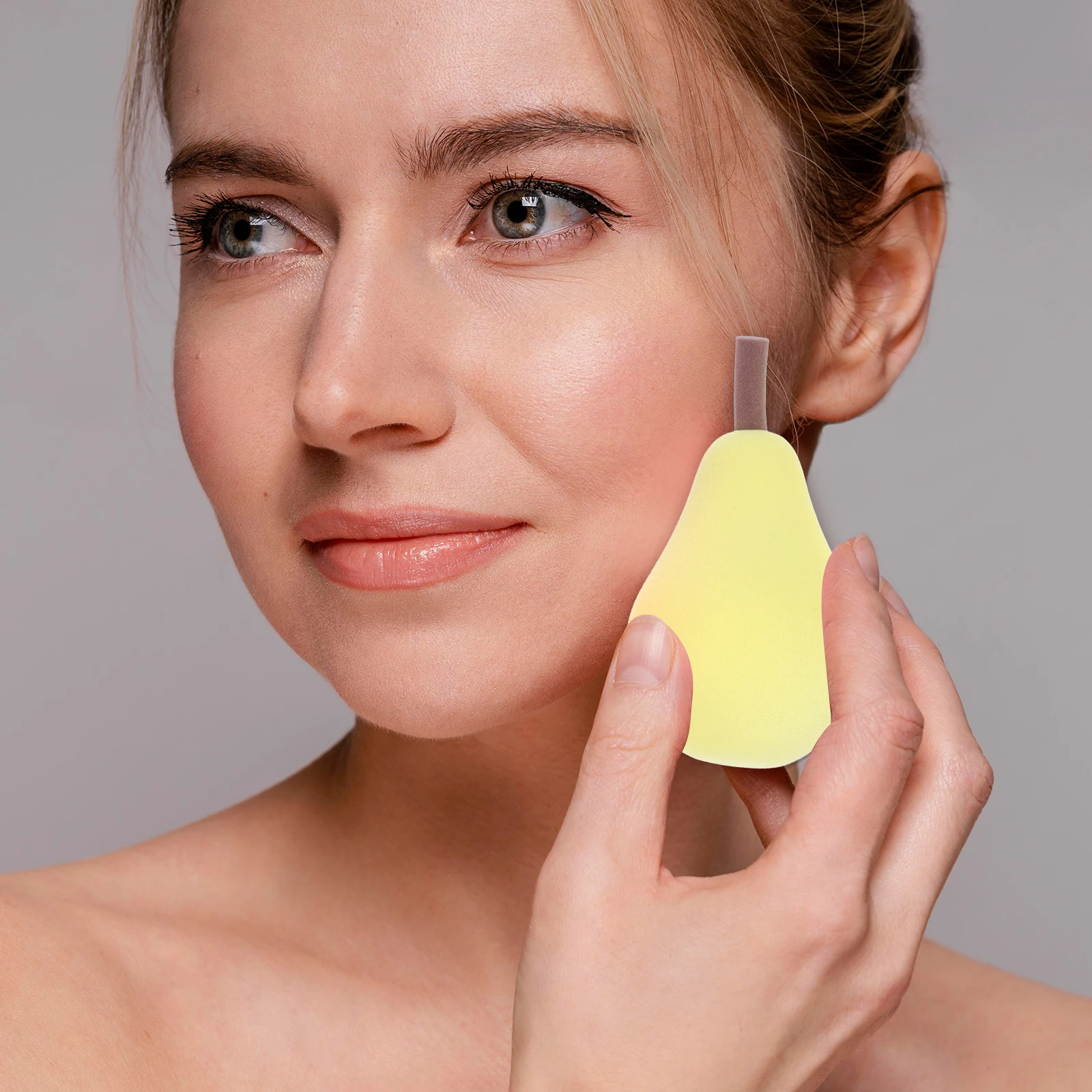 Esponjas de maquiagem de frutas, 4 unidades, portátil, pó pequeno para base, corretivo líquido, ferramentas de beleza feminina, aplicadores de cosméticos