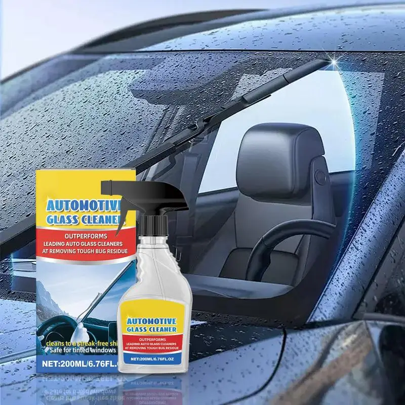 Car Glass Cleaner Spray Window Cleaner For Cars 6.76fl.oz Tint Safe Window Cleaner For Car Waterproof Car Interior Glass Cleaner