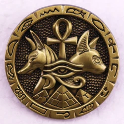 Anubis Bastet Enamel Pin Vintage Button Badge Brooch Jewelry Accessories