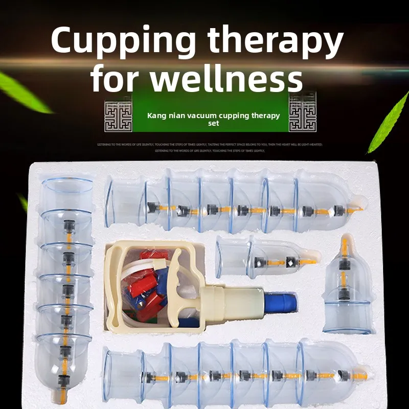 Thickened 24 Cup Vacuum Cupping Kit Home Health Meridian Massage Accessory Set for Traditional Chinese Therapy Body Massager
