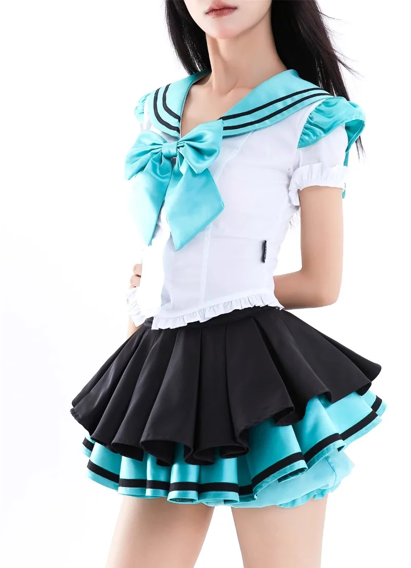 Lato 2024 New Preppy Style JK Japanese Rojita Sailor Suit Sweet Soft Girl Slim Fit Blouse Skirt Stroje damskie Krótkie spódnice