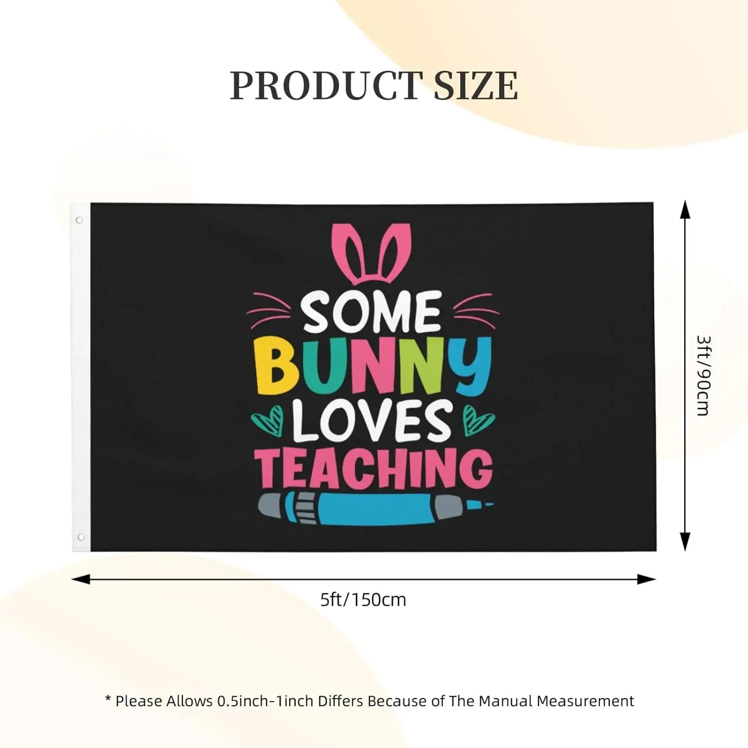 Flagicts 100% Polyester Some Bunny Loves Teaching Flag