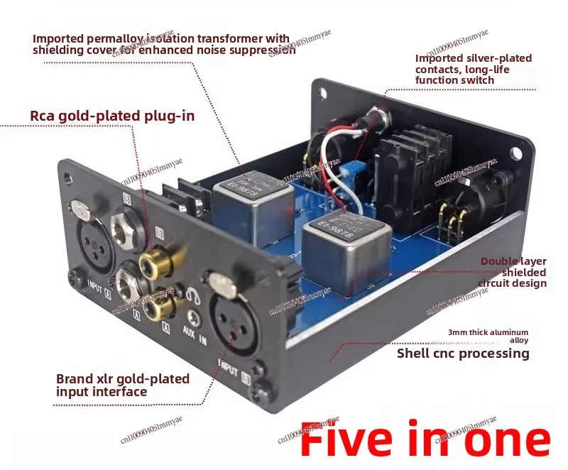 Five-in-one multi-functional professional audio isolator eliminates audio current sound