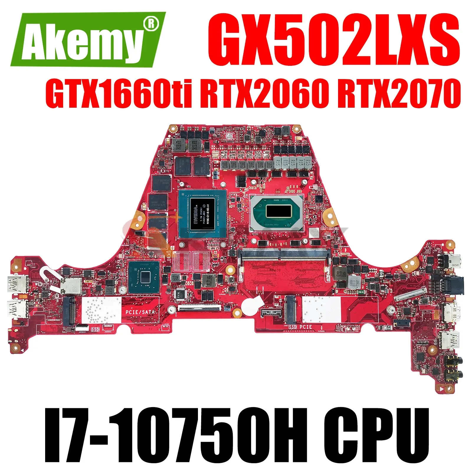 

GX502LXS Laptop Motherboard For ASUS ROG GU502LU GU502LV GU502LW GX502L Mainboard I7-10750H GTX1660Ti RTX2060 RTX2070 8GB-RAM