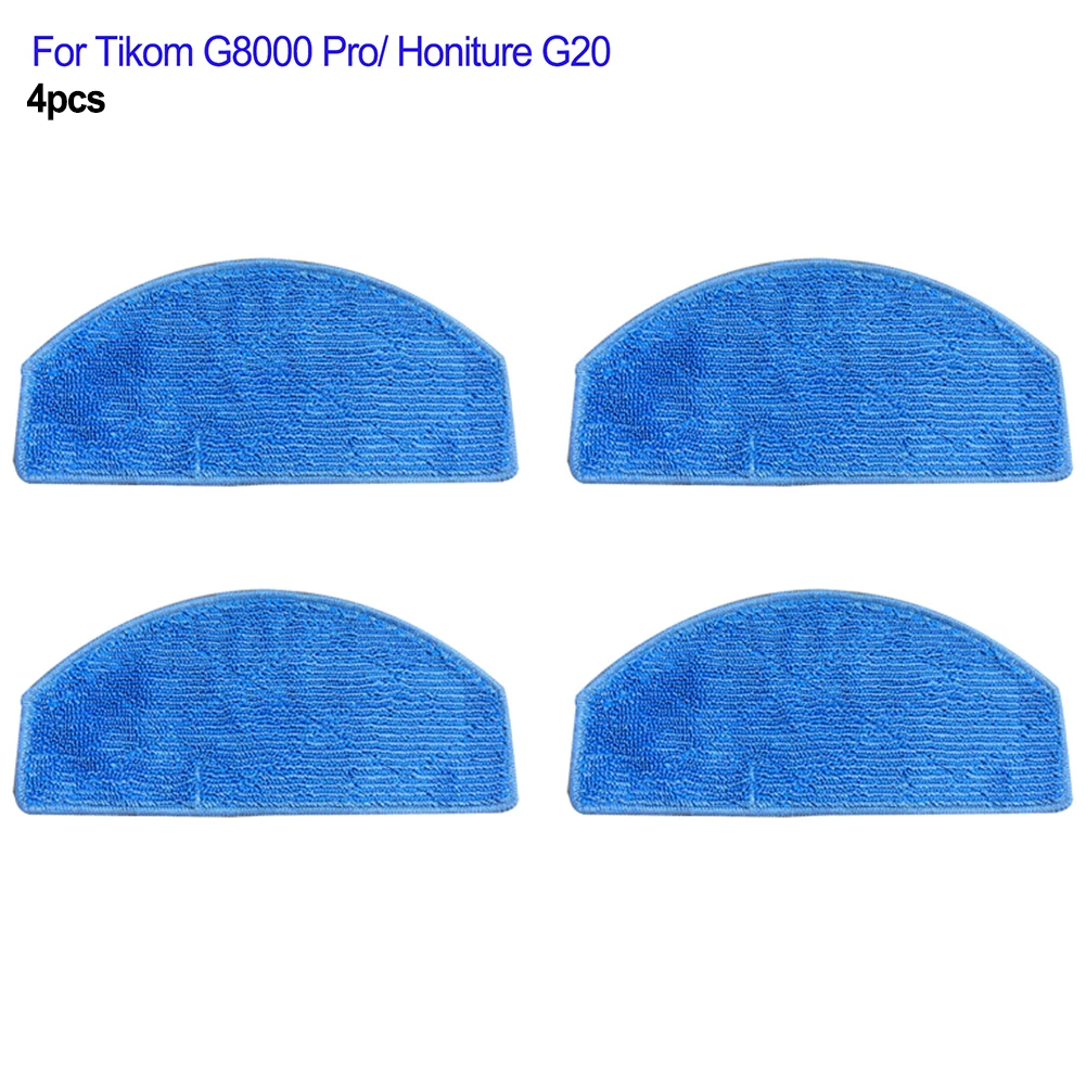 4/10pcs Microfibers Mop Pads Replacement For Tikom G8000 Pro/ Honiture G20 Vacuum Cleaner Washable Mop Cloth Pads