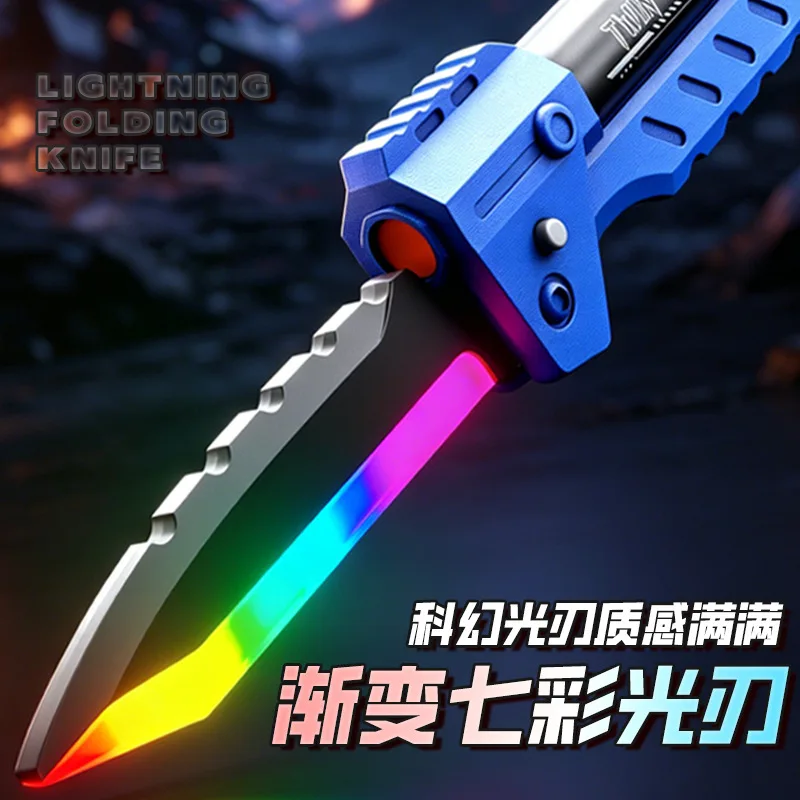 Kids Foldable Color RGB Light Soft Bullet Play Shooter Stress Relief Boys Outdoor Game Gift
