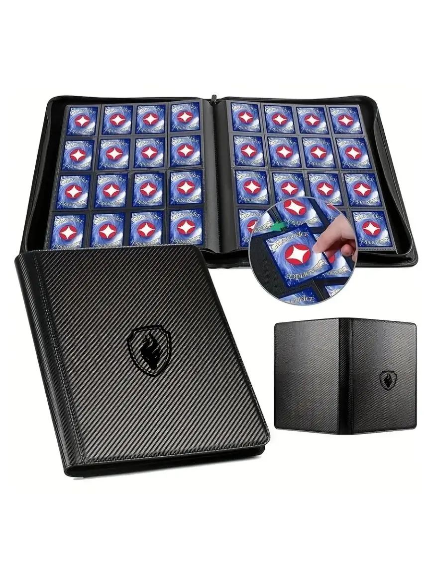 1024 pokemon card binder Amazon.com: ByderPro Premium-SV 1024 Pockets Zipper Card Binder,16  Pocket,Colorful Design, Ringless Side Loading Trading Card Album, Folder  for TCG,MTG,Sports other Cards -Black/NT : Toys & Games
