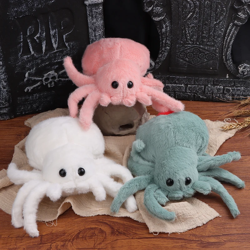 Simulation Spider Jumping Spider Doll Crawling Pet Doll Plush Cute Reptile Plush Toy Super Cute Doll