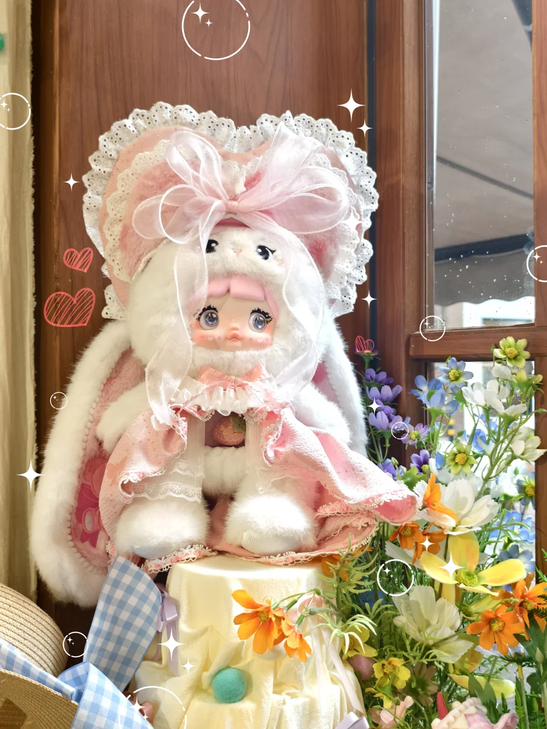 

New Genuine Nommi Nuomi 2nd Anniversary Birthday 400% Hang Card Limited Cute Rabbit Doll Figurine Ornament Birthday Gift
