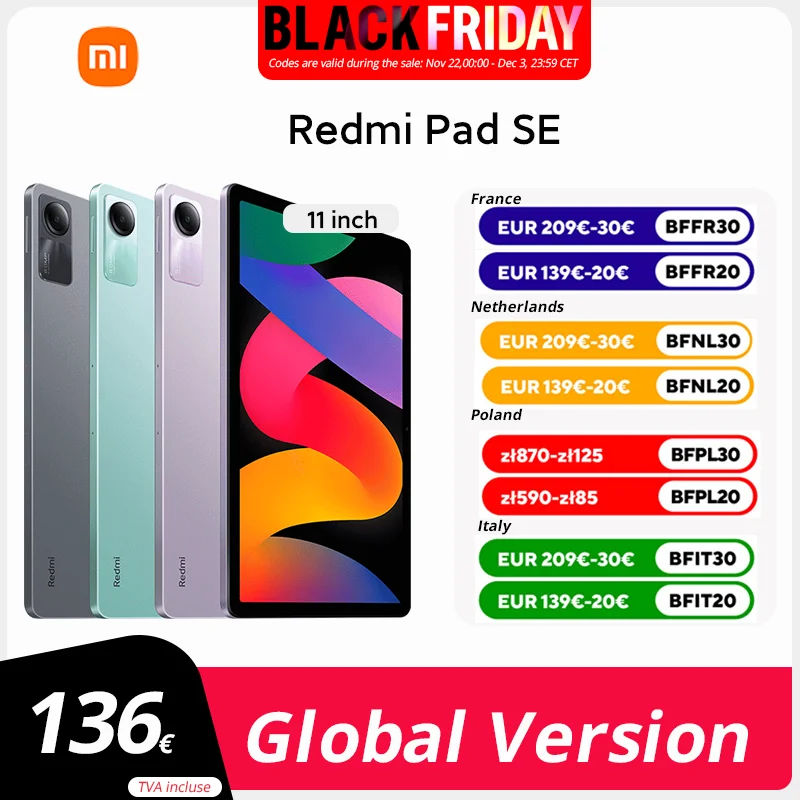 Global Version Redmi Pad SE Qualcomm Snapdragon® 680 11 inch 90Hz 90Hz Refresh RateBattery 8000mAh