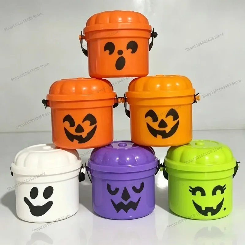 For Printed Halloween Nostalgia Buckets Pumpkin Buckets Halloween Candy Gift Box