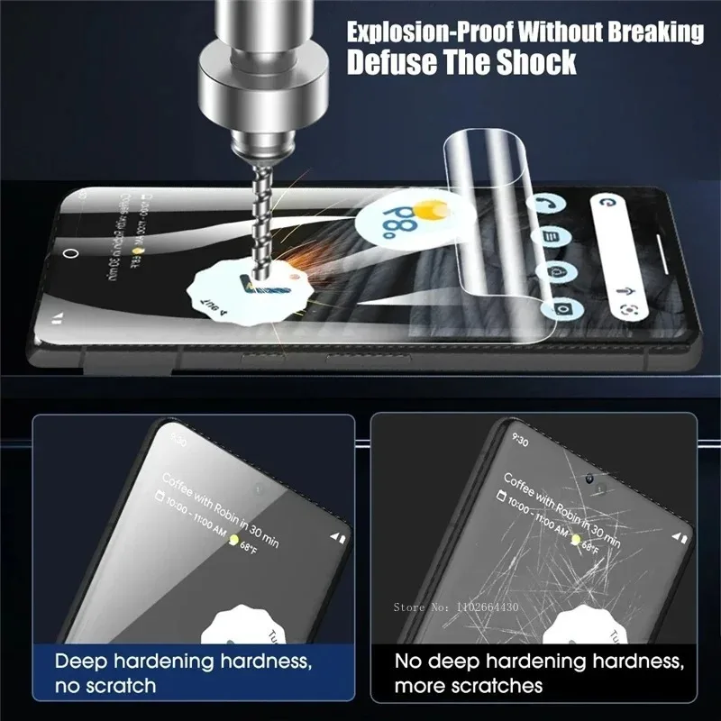 5PCS Screen Protector for Google Pixel 9 8 Pro XL 7 6 Clear Hydrogel Film for Google Pixel 8 7 6 Pro 8A 7A 6A Protection Film