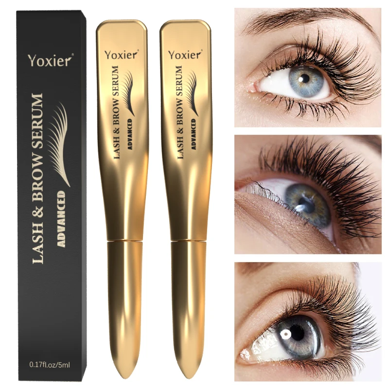 2pcs Fast Eyelash Eyebrow Growth Serum Eyelash Growth Strong Makeup Extension Treatment Eyelash Growth Thicken Care Products