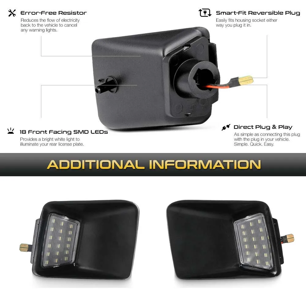 Luz LED completa para matrícula trasera de coche Chevrolet, lámpara Canbus para camioneta Pickup GMC Canyon, 2004 K, 2012-6500, Colorado