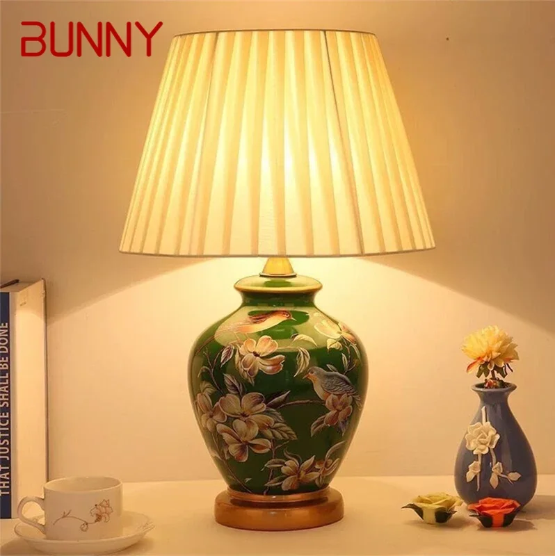 BUNNY-Cerâmica Contemporânea Candeeiro de Mesa, Sala de Estar, Quarto, Cabeceira, Mesa, Luz, Hotel, Engenharia, Decorativo, Estilo Americano