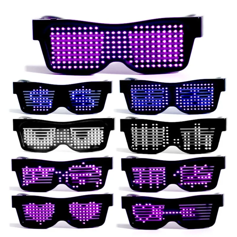 

LED luminous glasses, Christmas party decoration flashing glasses, dancing bar, wireless bluetooth flash eye