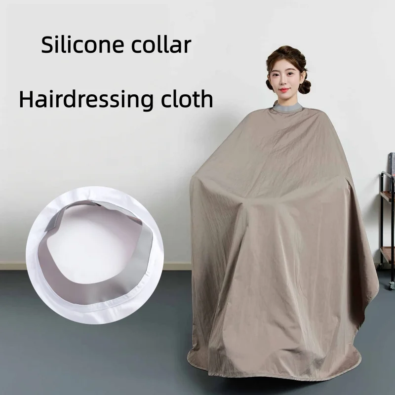 Silicone Collar Hair Cutting Wrap Cloth Hairsalon High End Hairdressing Cloak Barber Apron Barbershop Hairdresser Haircut Capes