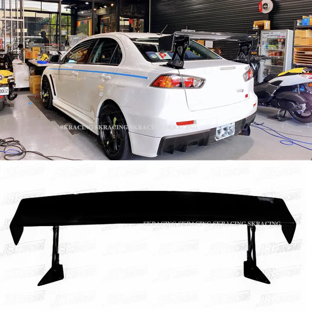 Car Accessories For 2008-2017 Mitsubishi Lancer EVO 10 Gloss Black Rear Trunk Spoiler Lip Wing