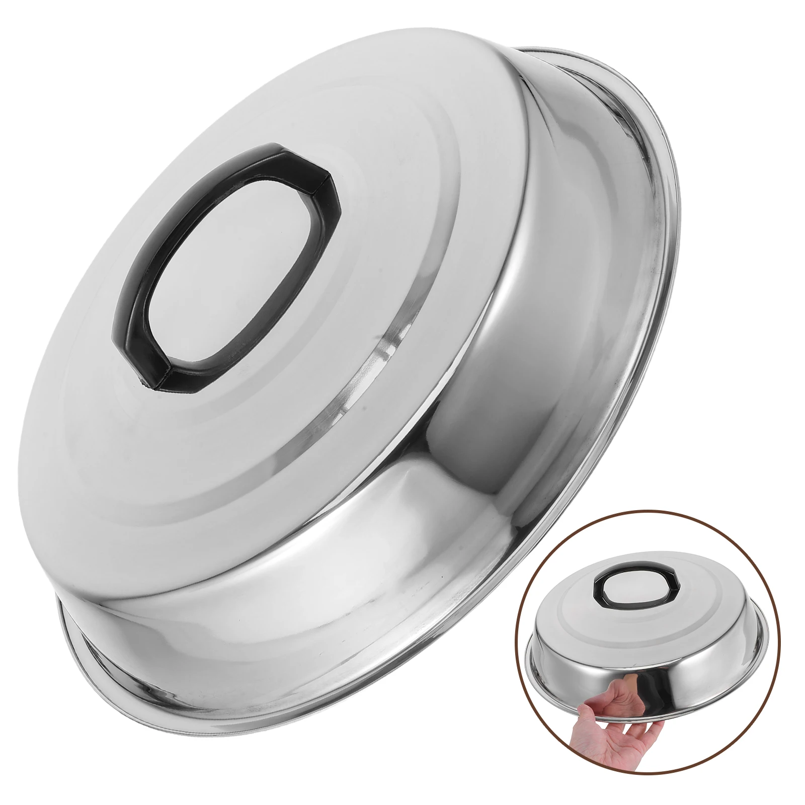 

Stainless Steel Bbq Dome Cover Oil-Proof Fresh-Keeping Food Protector Kitchen Serving Lid For Steak Rust-Resistant