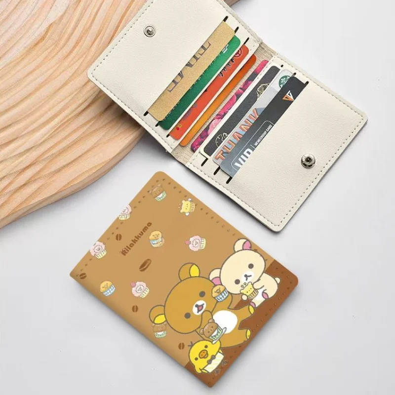 

Rilakkuma кошелек для монет с героями мультфильмов, кошелек для банковских карт, портативная сумка для хранения для девочек, подарок на день рождения, бестселлер