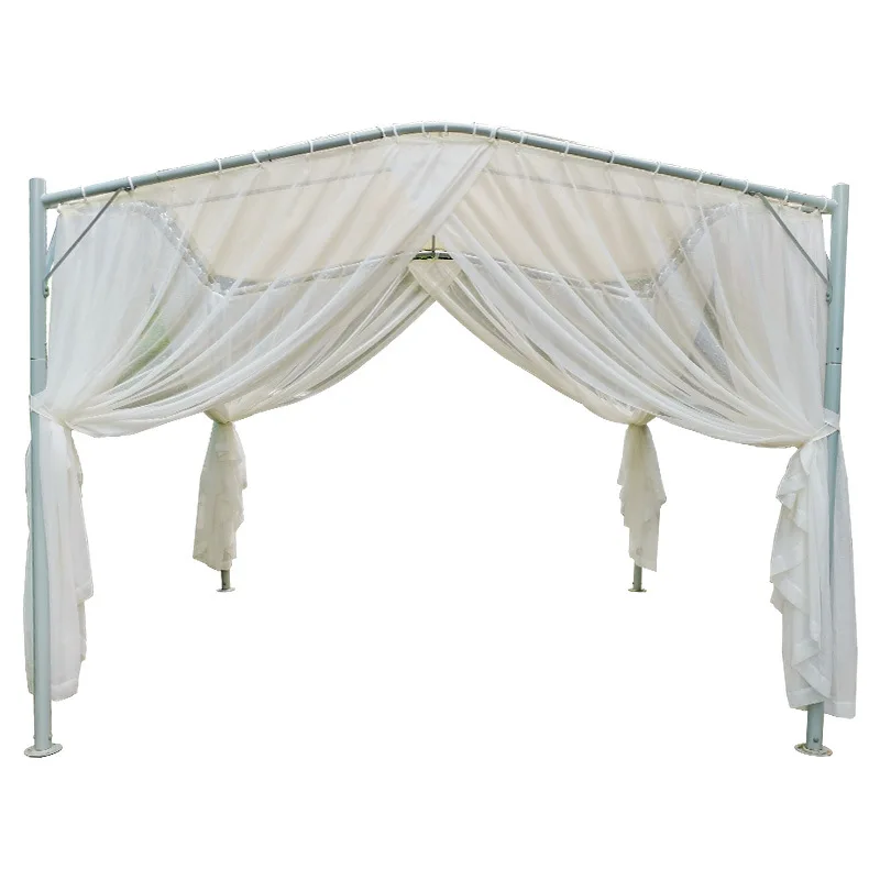 Outdoor gazebo Internet celebrity parasol balcony with curtain swan awning mosquito-proof rainproof awning