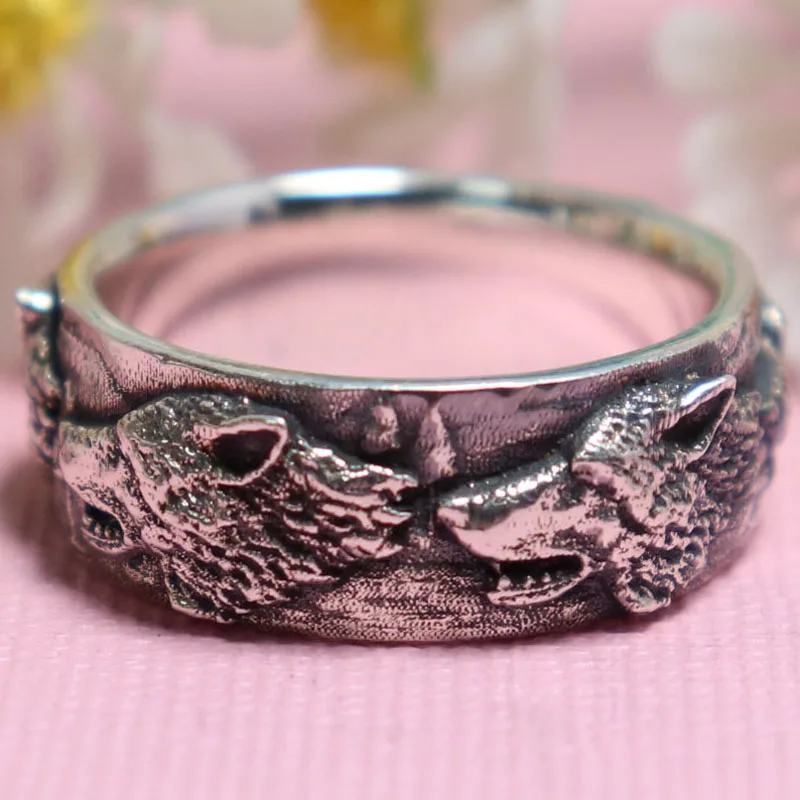 

9 г Wild Guardian Captures a Wolf's fierce essence — пирсинг глаз, сканирующие кольца Horizon, индивидуальное твердое серебро 925 пробы