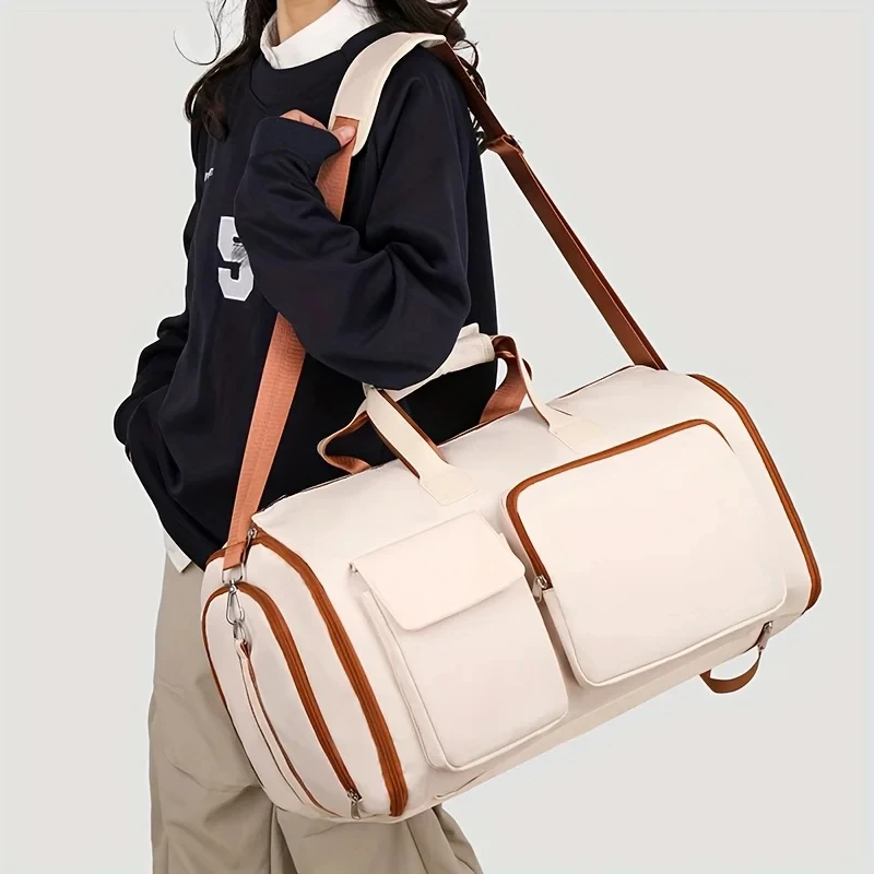 Buylor 2in1 Travel Suit Bag Convertible Garment Bag Wearable Folding Storage Hanging Clothes Bag Crossbody Convertible Backpacks