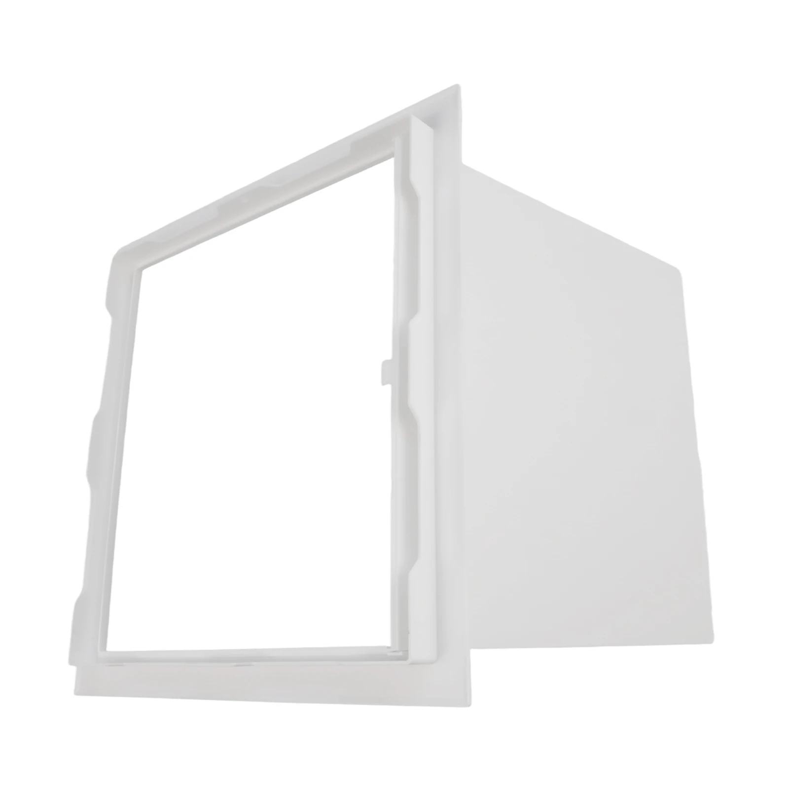 

Inspection door for sewer pipe service ports with PVC cover plate ventilation grille and ergonomic handle for inspection ease