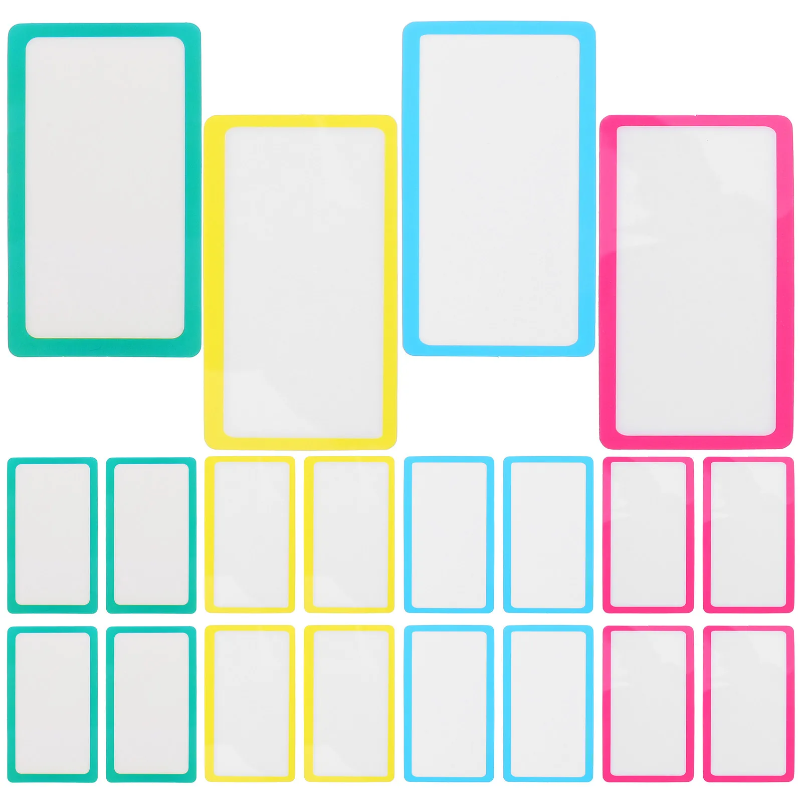 20pcs Dry Erase Labels Reusable Sticky Name Tags for School, Office, Home, Kitchen & Pantry Organization