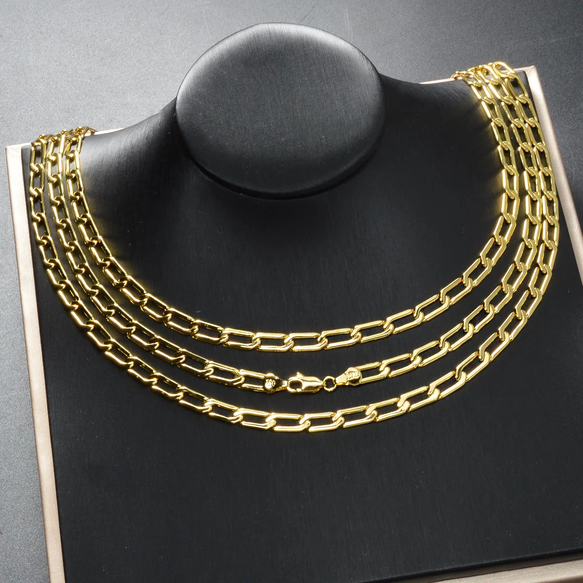 

Gold Plated Figaro Chain Necklace Street Style Classic Layering Daily Party Unisex Jewelry Gift for Men Vanlentine's Day